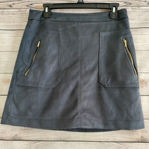 Loft faux suede skirt 6